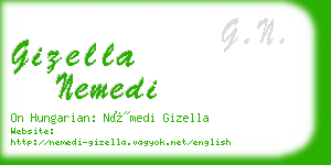 gizella nemedi business card